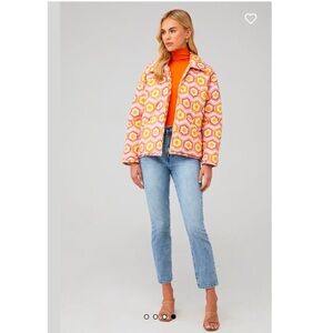 Show Me Your Mumu Powder Puffed Jacket Honey Comb Daisy S‎ $238